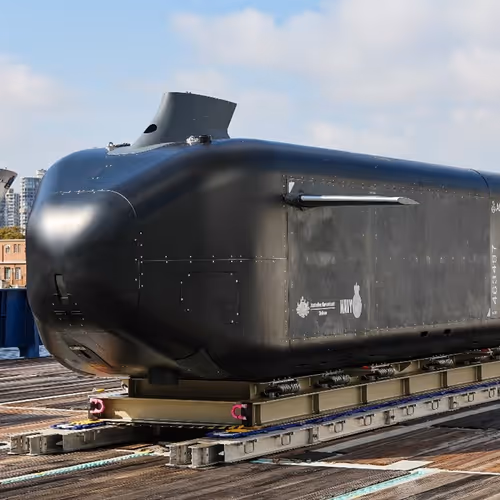 Image of Ghost Shark XL-AUV system due to be deployed by the Royal Australian Navy. Source: Anduril.